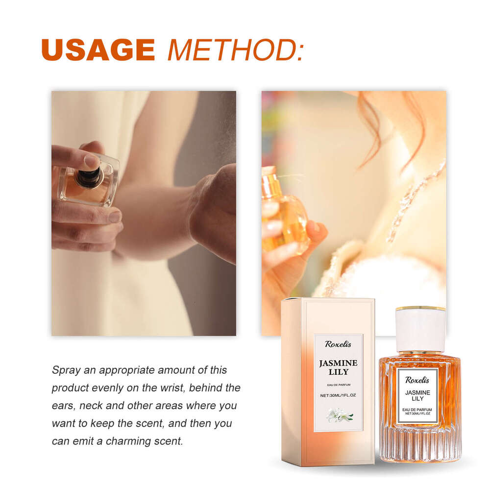 Roxelis Lily Women's Pheromone Perfume Wrist Behind Ear Neck Natural Long-lasting Light Fragrance Exquisite Elegant Exudes Female Charm S260131