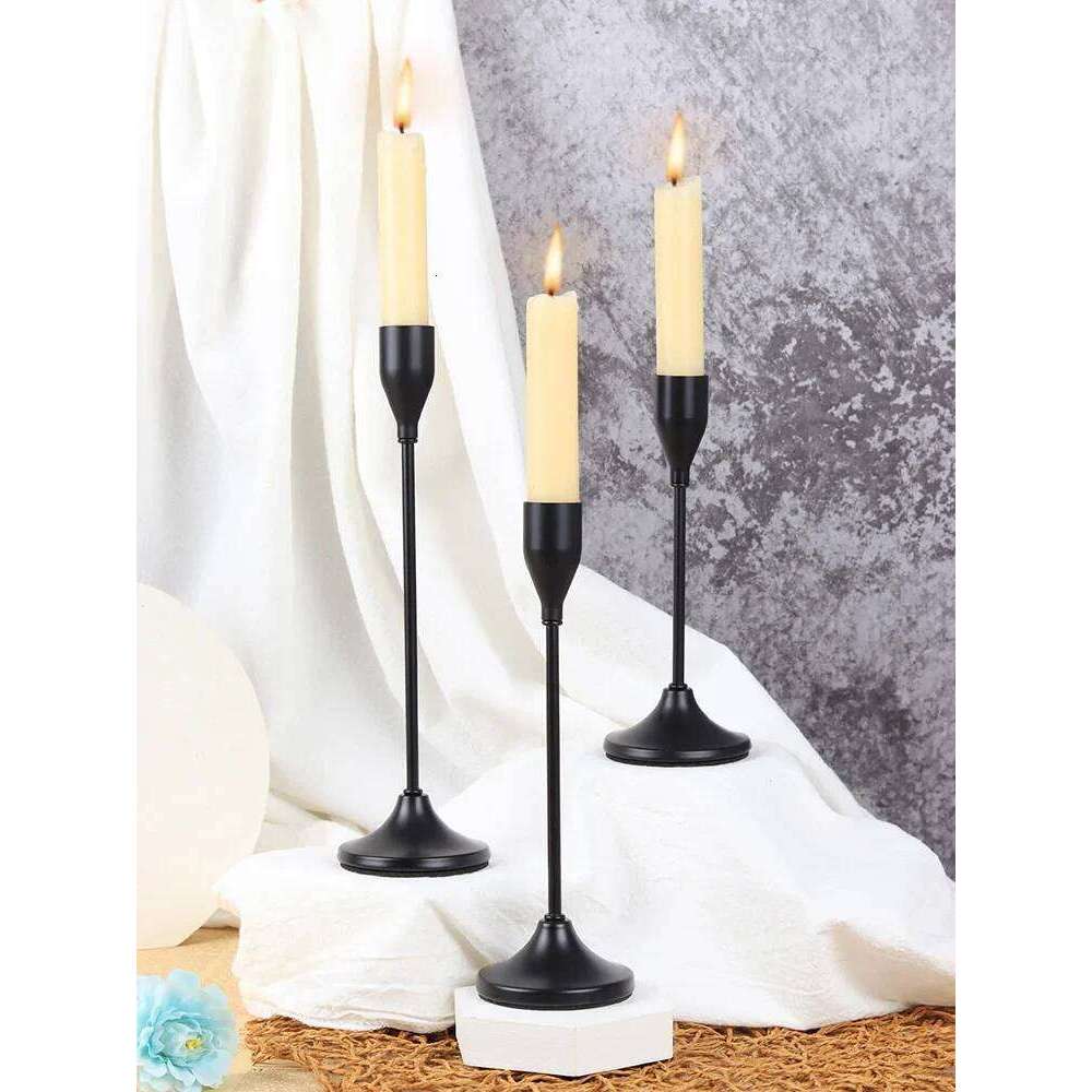 3Pcs/Set European Style Metal Holders Fashion Wedding Table Candle Stand Exquisite Candlestick Christmas Tabl Y260131
