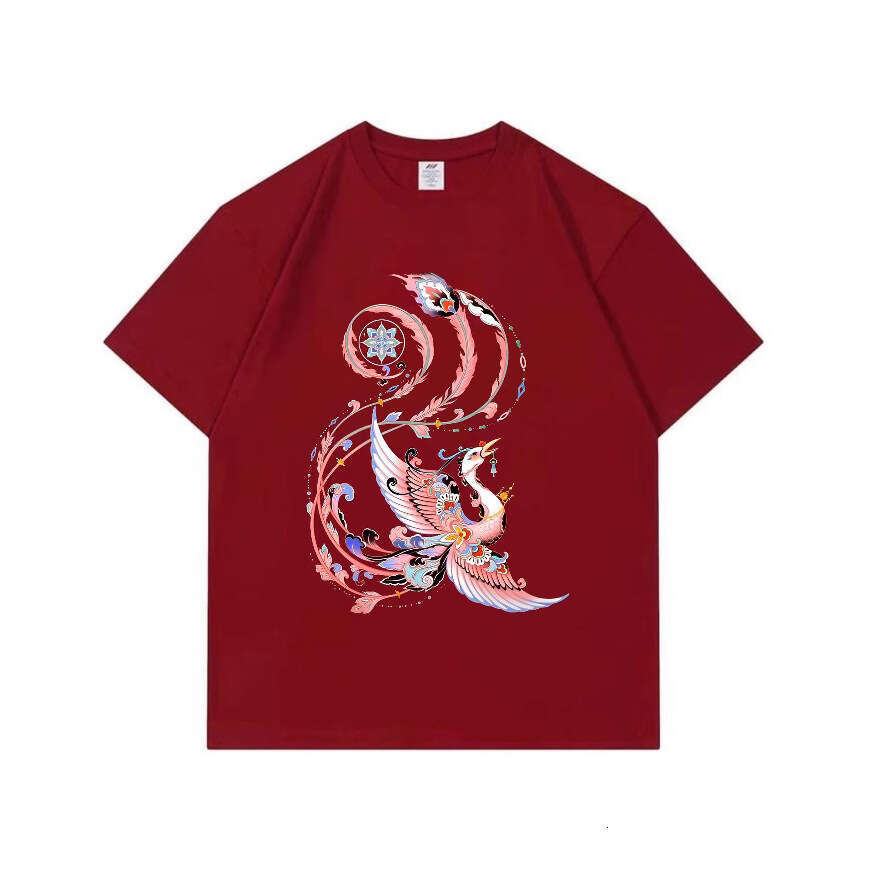 Summer New National Trend Style 3D Digital Print Short Sleeve T-Shirt Unisex Round Neck Luanyun Luanyun