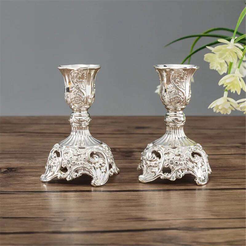 2 Pcs Vintage Metal Pillar Candlestick Holders Creativity Candelabra Set for Wedding Party Dinner Centerpiece Home Decoration Y260131