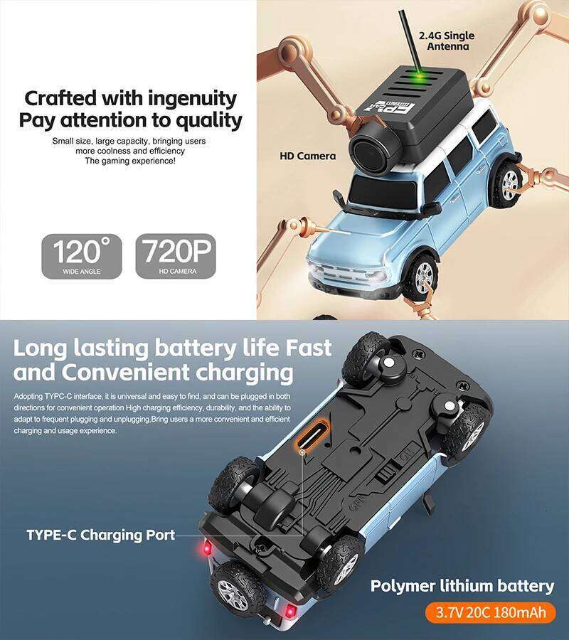 WLtoys 6405 6406-C Remote Camera With FPV View 720P Video APP Control VR Function 2.4G WiFi RC Drift Car 1:64 Scale Y260131