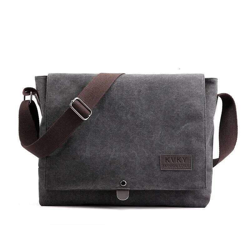 Fashion Cross Body New Men Canvas Crossbody Shoulder Messenger Bags Man Casual Solid Multi Function Portable Male Bag