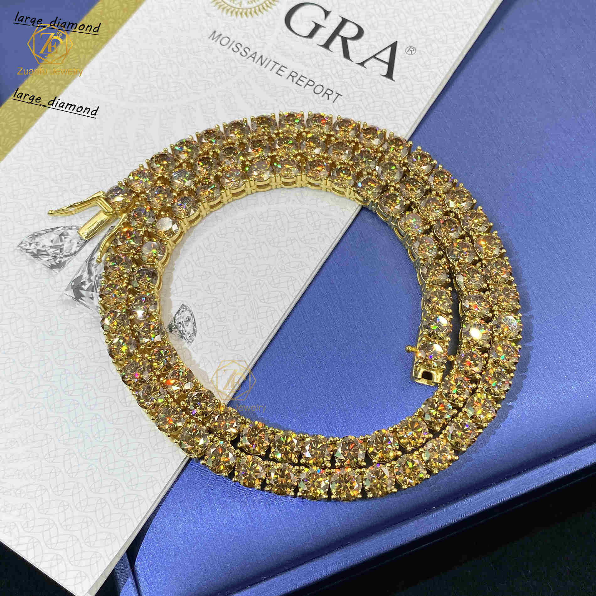 Factory Direct Moissanite Bracelet Diamond 925 Silver White D Iced Out 3mm 4mm 5mm Pink Blue Green Moissanite Tennis Bracelets