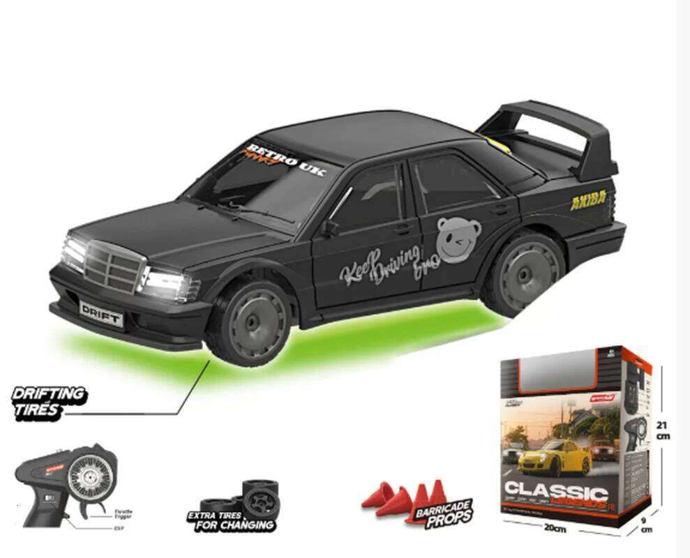 Qnm Mini Drift Car M3 Racing Model Remote Control Desktop Decoration Collection Toy Birthday Gift for Boys Y260131