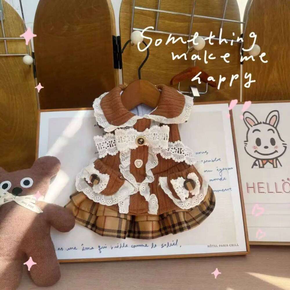 Egyptian Latin Thick Knitted Pet Autumn Lace And Retro Court Style Featuring Small Dog-Shaped Dress H260129