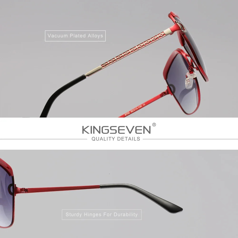 KINGSEVEN Fashion Women Sunglasses Polarized UV400 Female Squre Outdoor Glasses Casual Ladies Driving Large Frame Eyewear 260128