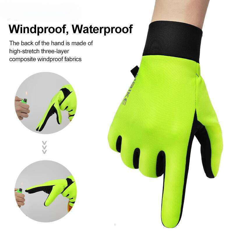 INBIKE Winter Cycling Men Women Warm Fleece Biking Glove For Riding Bicycle Gloves Waterproof Touchscreen Accessories Outdoor Equipment