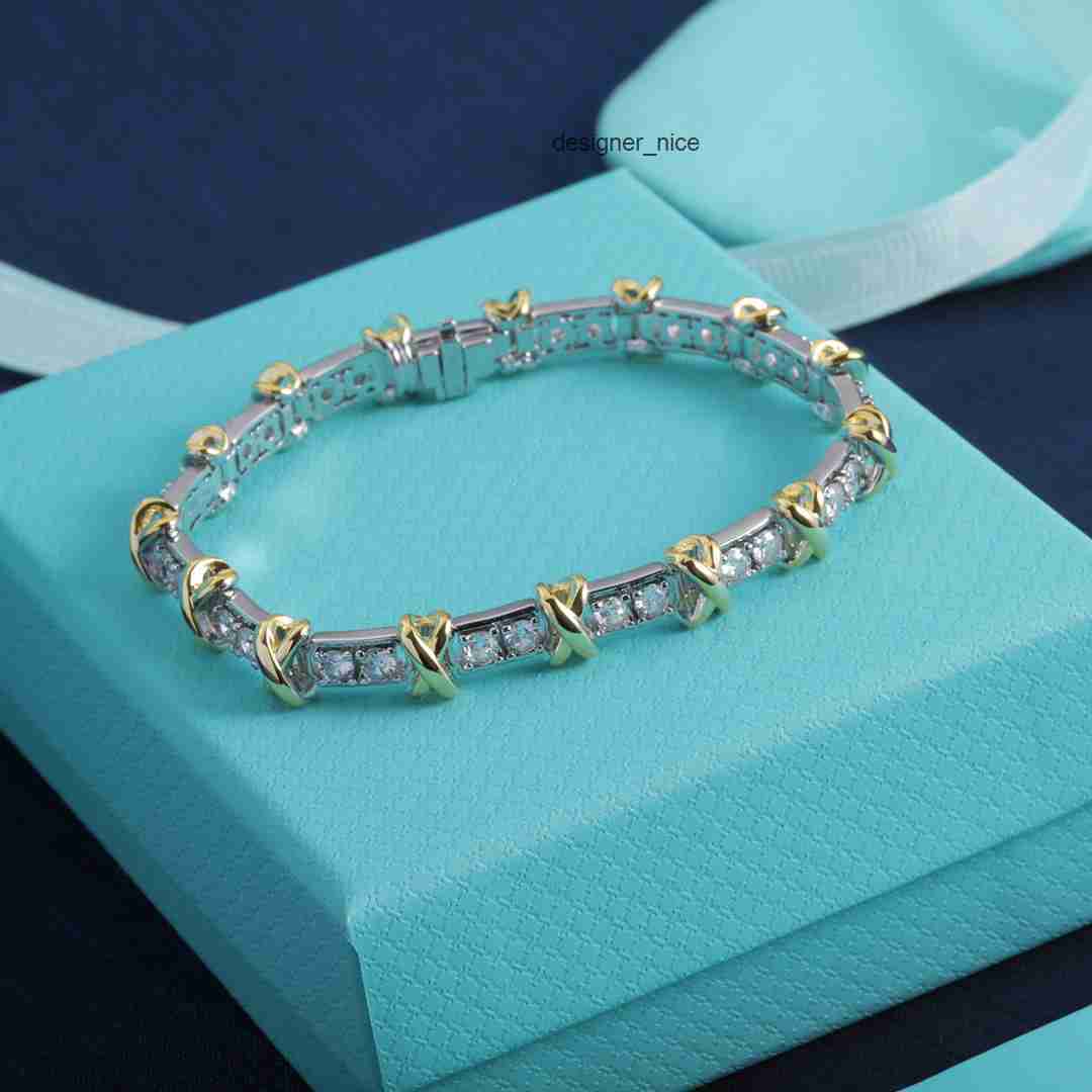 designer charm bracelets luxury jewelry for men women gold silver woman bracelet fashion high version elegant simple cross ni tiffamy tiffanies and tiffanyx co MH9X