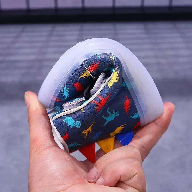 Children's High Top Sneakers 2024 New LED Lighted PU Kids Fashion Dinosaur Print Boys Casual Luminous Board Shoes Y260128
