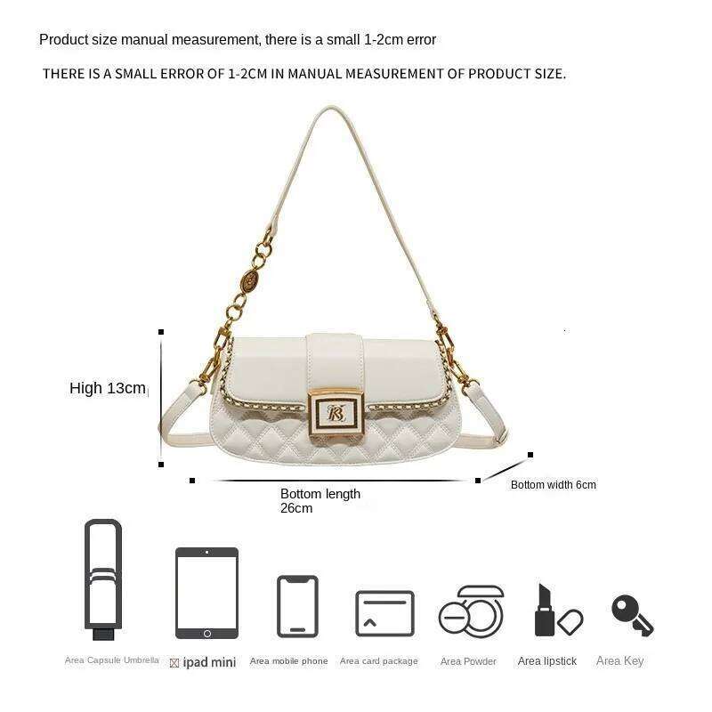 Light luxury brand women's single shoulder underarm for autumn and winter 2025, designer high-end fashion crossbody bag XJ260131