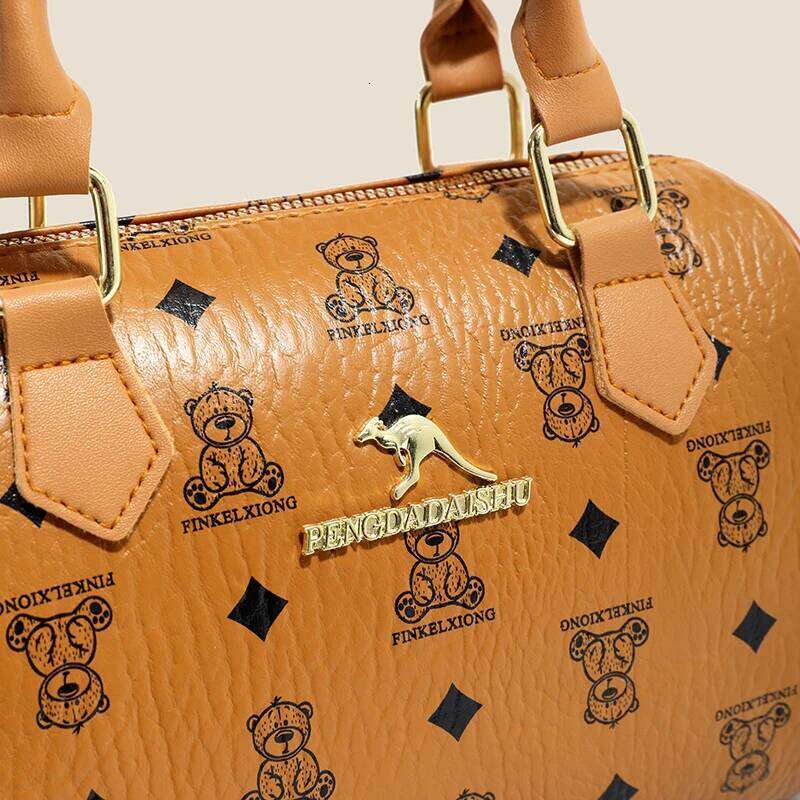 New Retro Printed Boston Handbag, Trendy Bags, Versatile Shoulder Bag, Pillow Bag