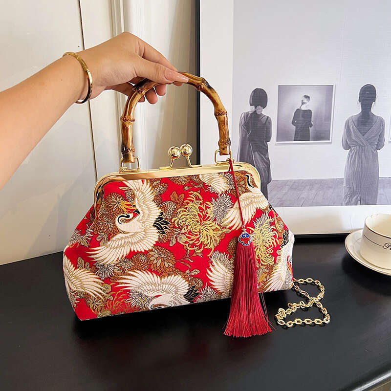 Retro Chinese Style Embroidered Cheongsam Light Luxury Evening Dress Handbag Single Shoulder Women's Bag MASA