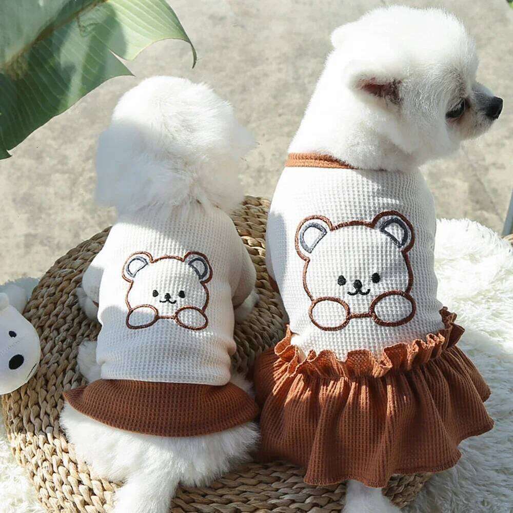 Spring Summer Dog Skirts Lovers' Comfortable Soft Puppuy Dogs Cats Vest Dress Pet Clothes Couple Costume H260130