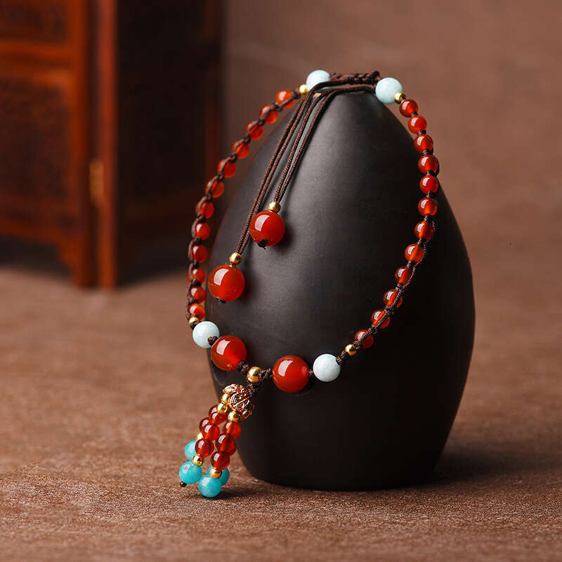 Red Agate Shell Flower Dongling Jade Student Simple 2020 New Adjustable Cute Anklet