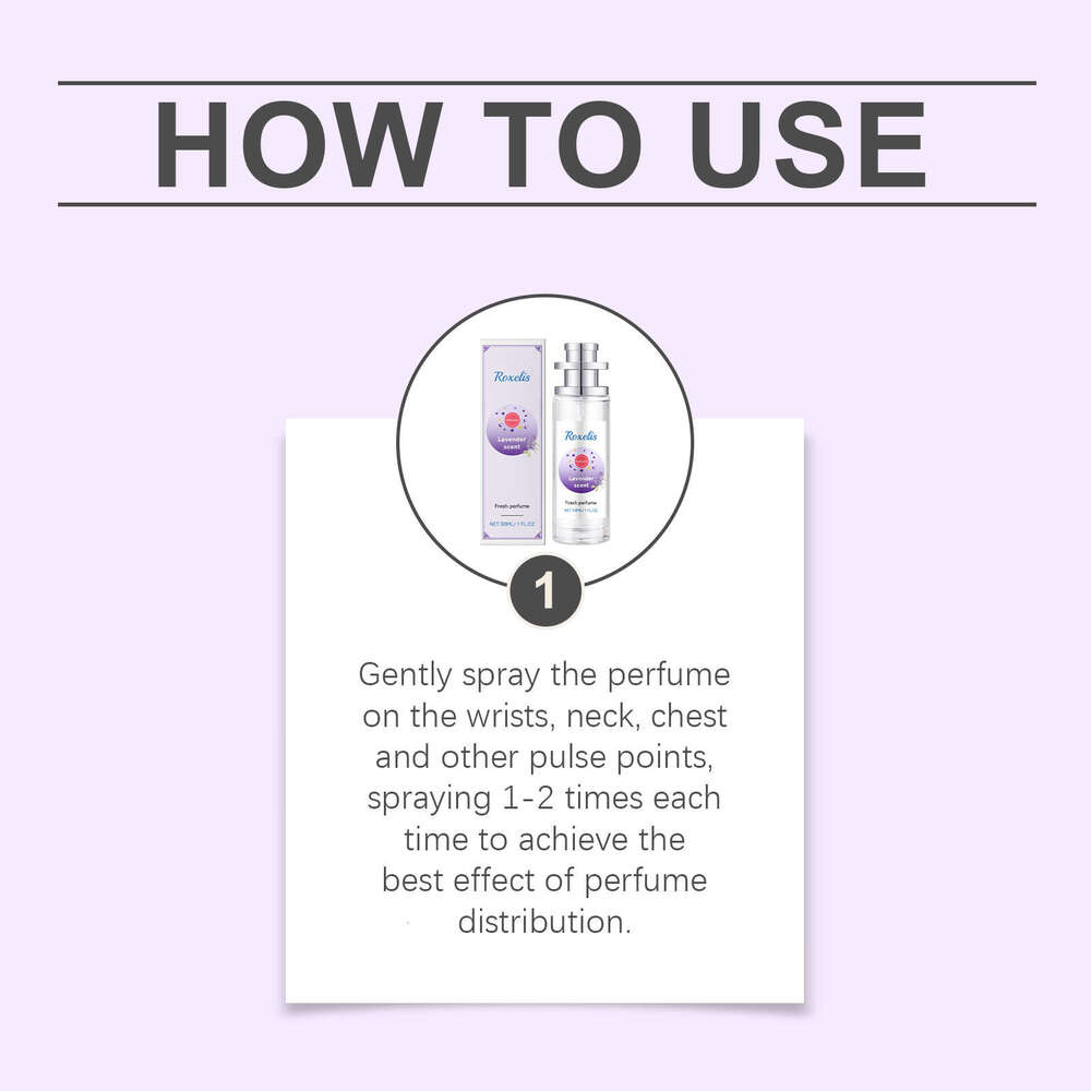 Roxelis Lavender Pagoda Gentle Natural Fresh Elegant Long-lasting Fragrance Portable Women's Charm Perfume S260131