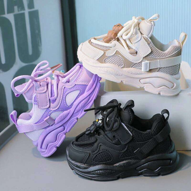 Sneaker Autumn New Girl's Sneakers Hollowed Out Single Mesh Boys' Shoe Comfort Casual Shoes for Child Zapatos Nia Y260128