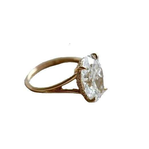 Finger Starry Night Four-Claw Oval Ring for Women, Silver, Niche Design, Light Luxury, Vintage, High-End Feel, Zircon, Jade, Non-Fading