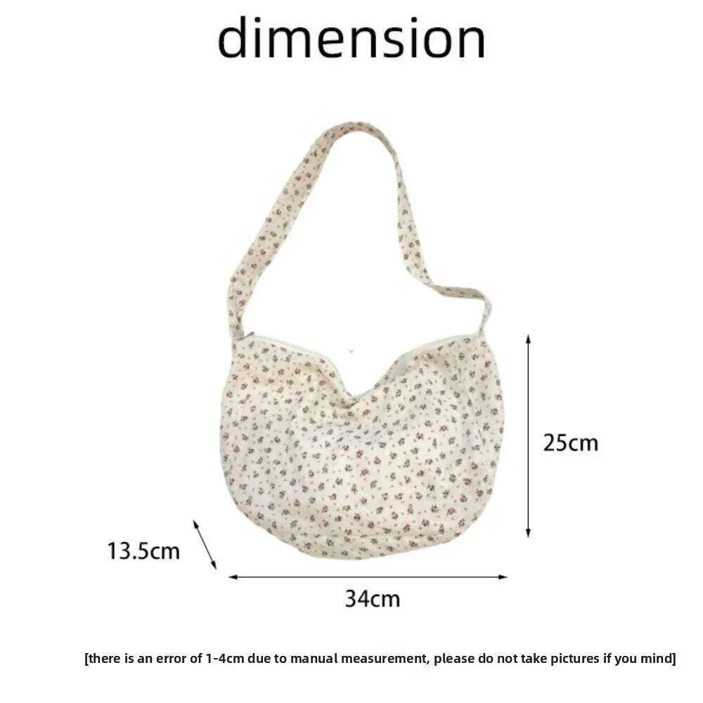 Floral Canvas Casual Women Crossbody Bag2025 New in Large Female Shoulder Bag Fashion High Quality Lady Handbag Print Messenger