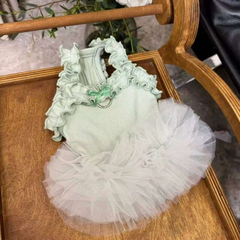 Mesh Suspender Puffy By Layer Tutu Teddy Skirt Pet Clothing Puppy Clothes for Small Dog H260129