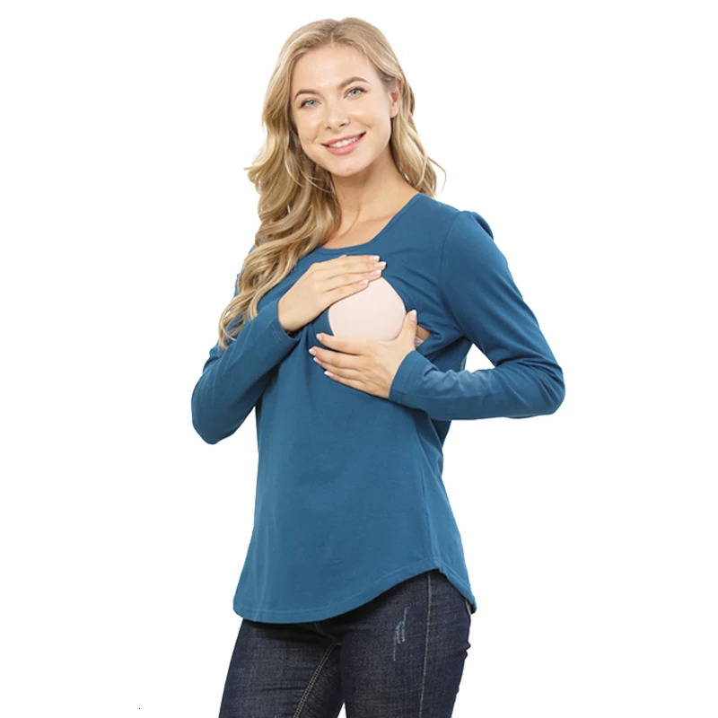 Autumn Long Sleeve Pregnancy Maternity Clothes Breastfeeding Tops For Pregnant Women Nursing Top Maternity T-shirt Free 260124