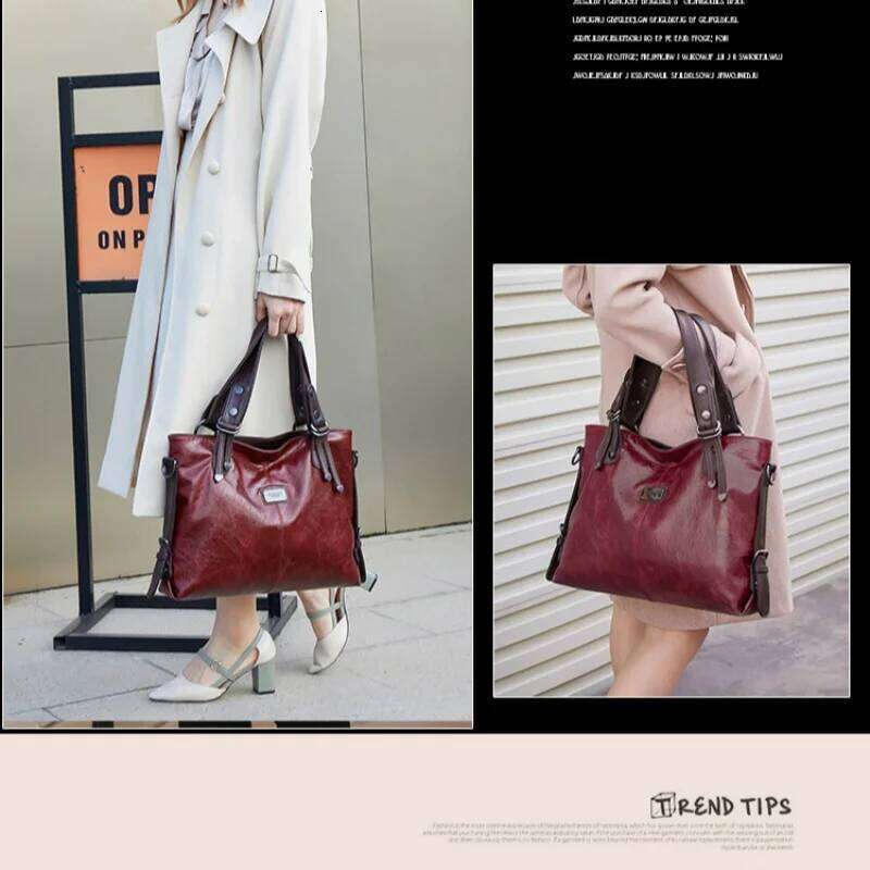 Women's soft leather large capacity women's tote business computer shoulder bag