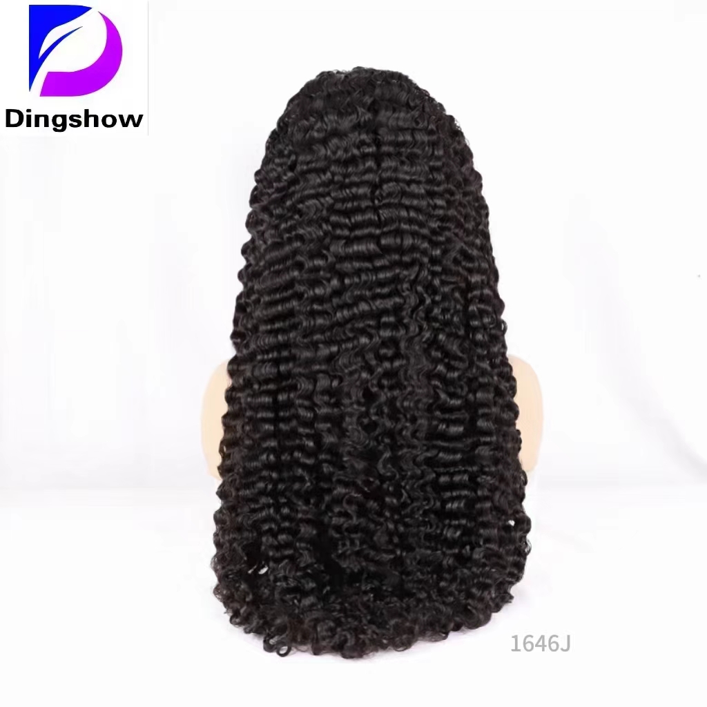 100% real hair wig Elegant Real Human Hair Wig for Women Durable Stylish Full Length Ladies' black wig