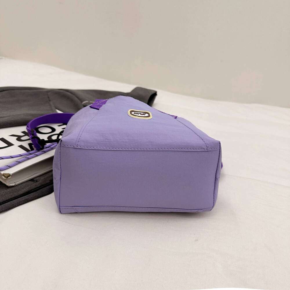 ummer Drawstring Colorblock Fashionable Lightweight Nylon Shoulder Bag Casual Outdoor Phone Pouch