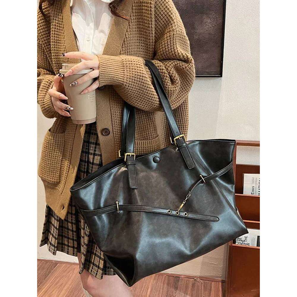 Bag Designer Retro PU Leather Shoulder Handbag for Women Winter Trend Y2K Fashion Handbags Females Travel Luxury Tote Bags