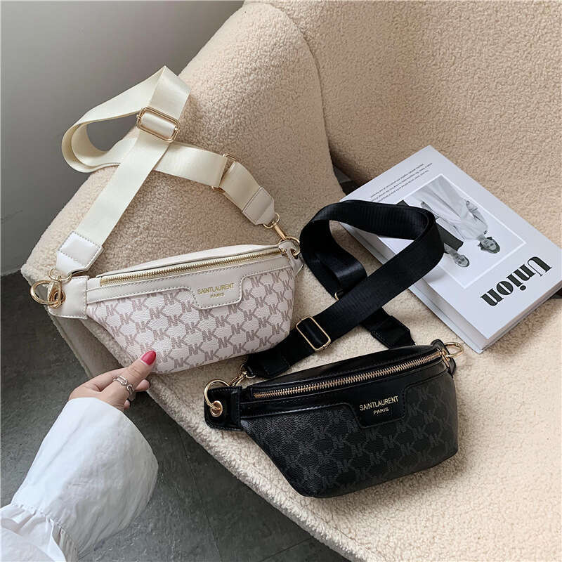 New Fashion Trend Women's Single Shoulder Waist Printed Internet Celebrity Versatile Ins Crossbody Chest Bag