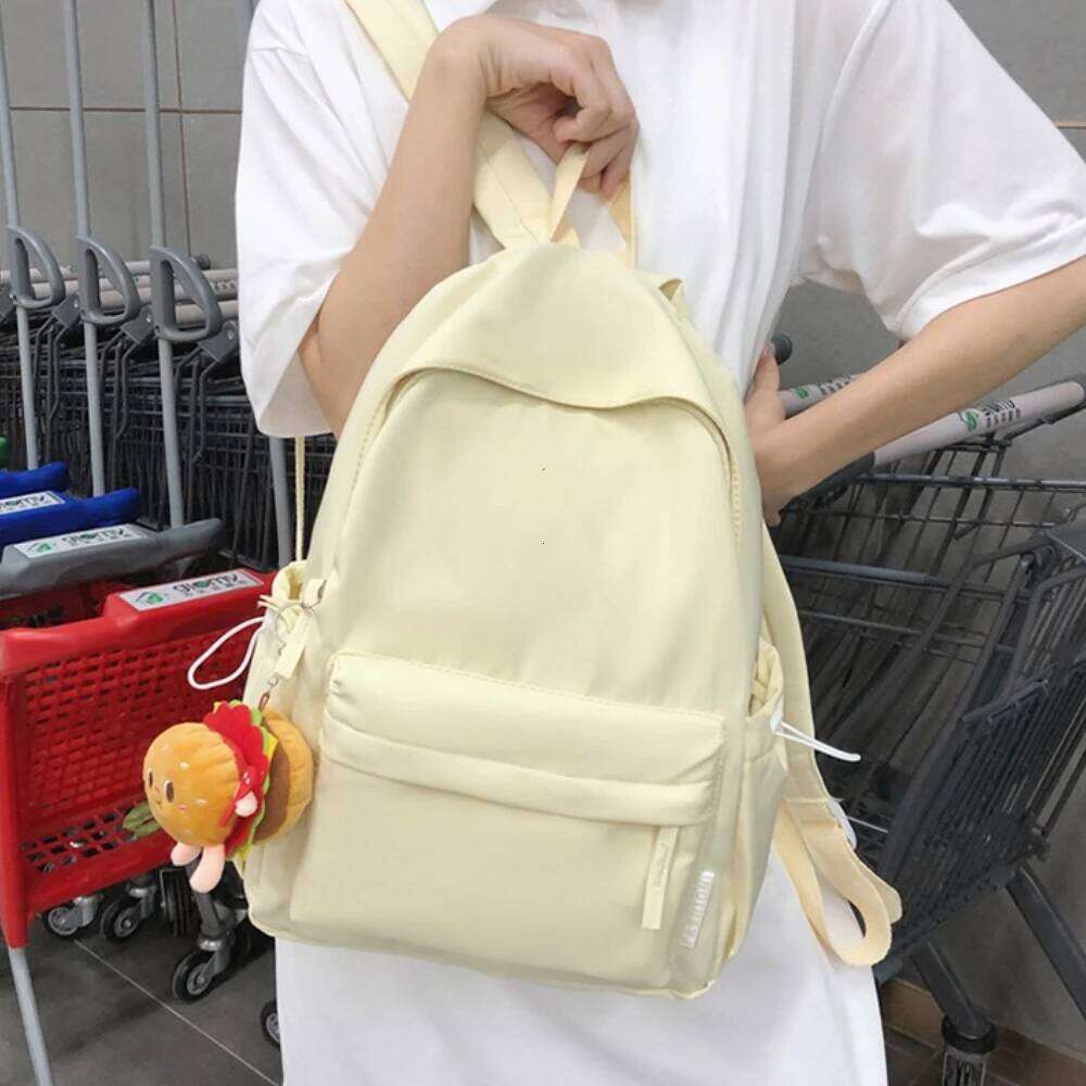 Fashion Schoolbag for Teenage Waterproof Nylon Girls Bagpack Cute Women Laptop Backpack Travel Bag Black Pink Bookbag Unisex