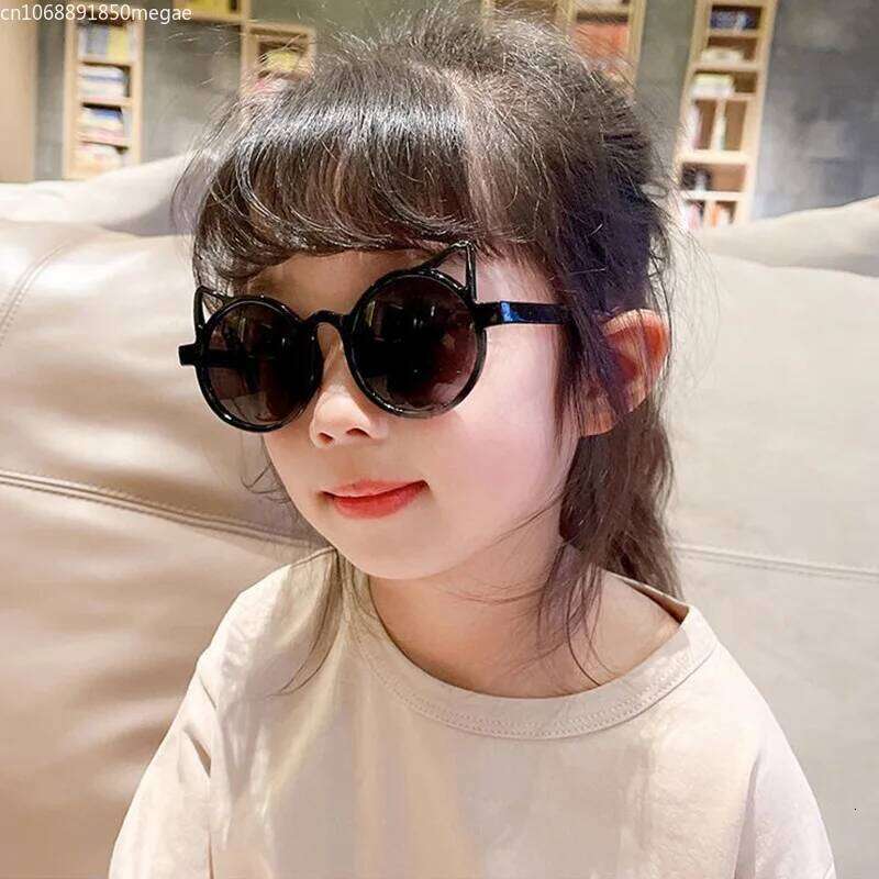 Kids Cute Animal Cartoon Ears Children Lovely Vintage Outdoor Sun Sunglasses UV Protection H260130