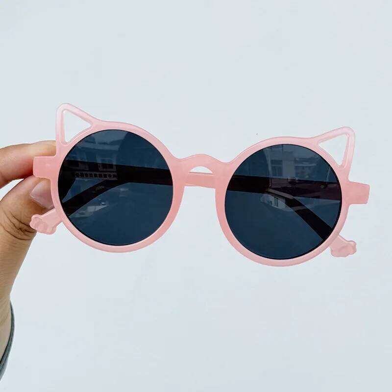 2025 New Fashionable Kidsren's Sunglasses with Sun Protection Sunshade, Cat Ears Cartoon Sunglasses, Male and Female Baby Style Glasses H260130