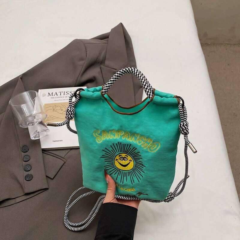Armpit eco-friendly exquisite embroidery; waterproof nylon shopping bag; handbag for ladies; single shoulder