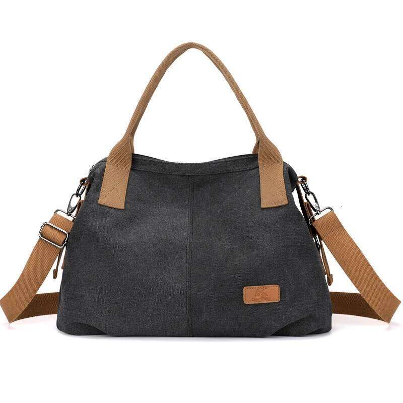 Large capacity crossbody women with a high-end sense of fashion; versatile shoulder canvas bag for ladies' commuting and