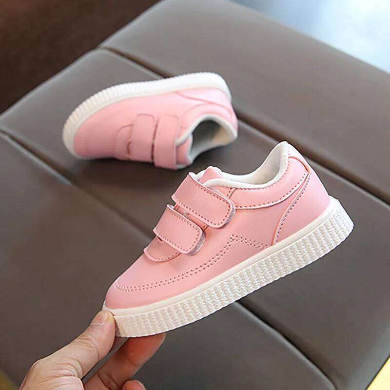 kids sneakers boys girls trainers Children leather white black school shoes pink casual shoe flexible sole fashion Y260128
