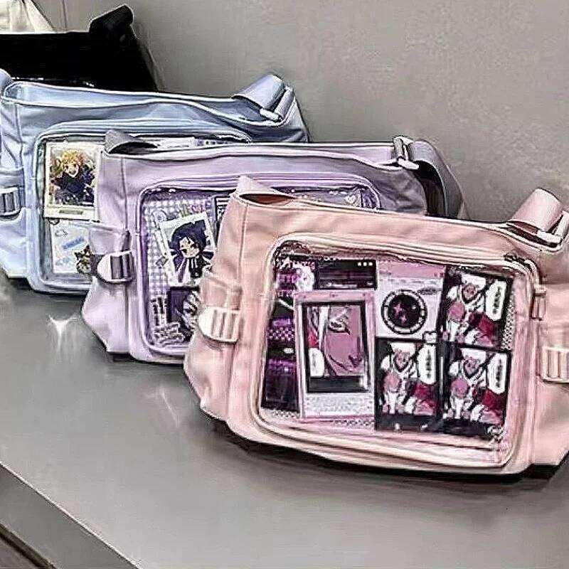 Japan Style Badge DIY Decoration Crossbody Bag New Transparent Postcard Display Shoulder Women Anime Expo Class Tote Itabag XJ260131