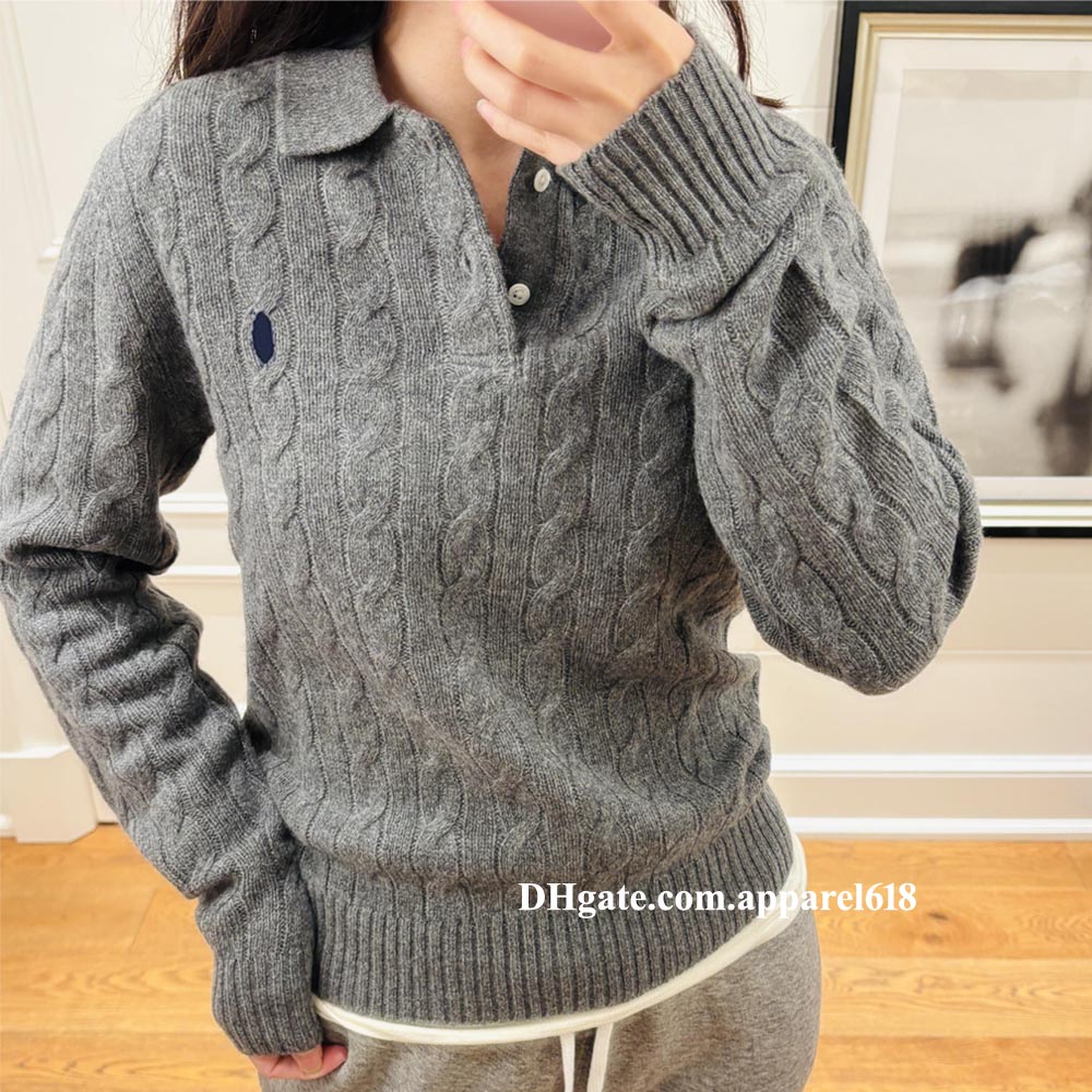 women sweater designer polo knitwear loose knit elegant pull femme jumpers plus size XXL clothing luxury brands spring autumn keep warm outwear