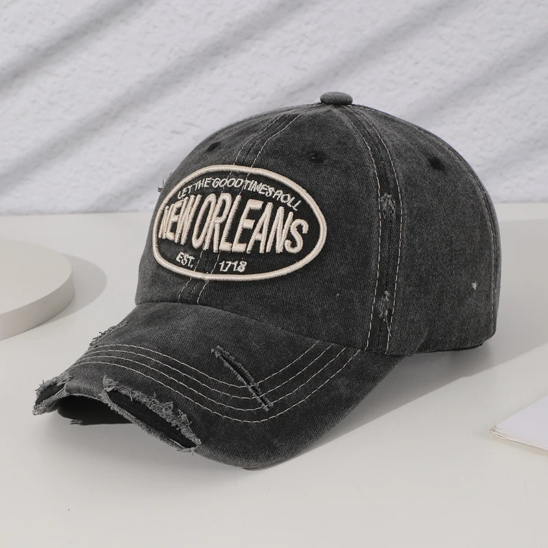 Spring Summer Vintage do old washed embroidered letter 1718 baseball cap soft top comfortable cotton visor 260120