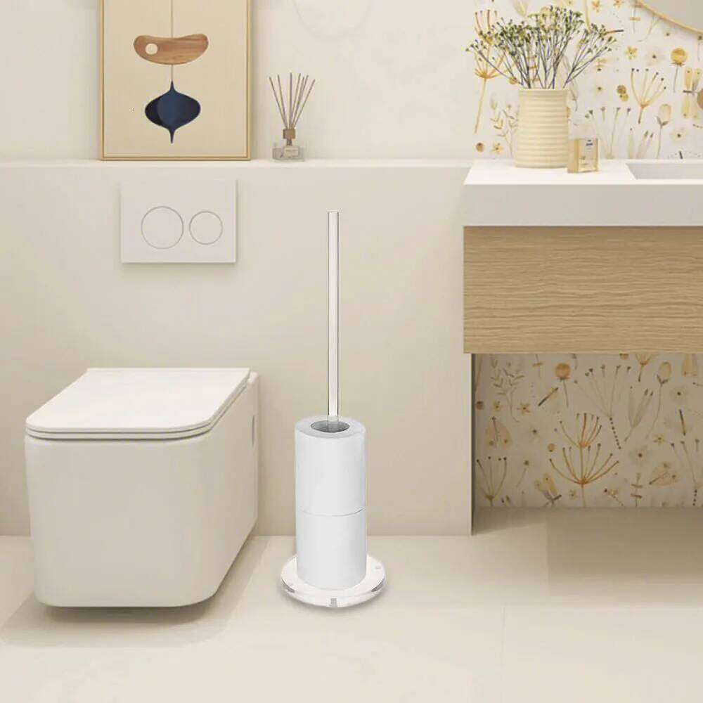 Freestanding Holder Vertical Paper Rack Modern Space Saving for Toilet Spare Rolls Storage 26W0131