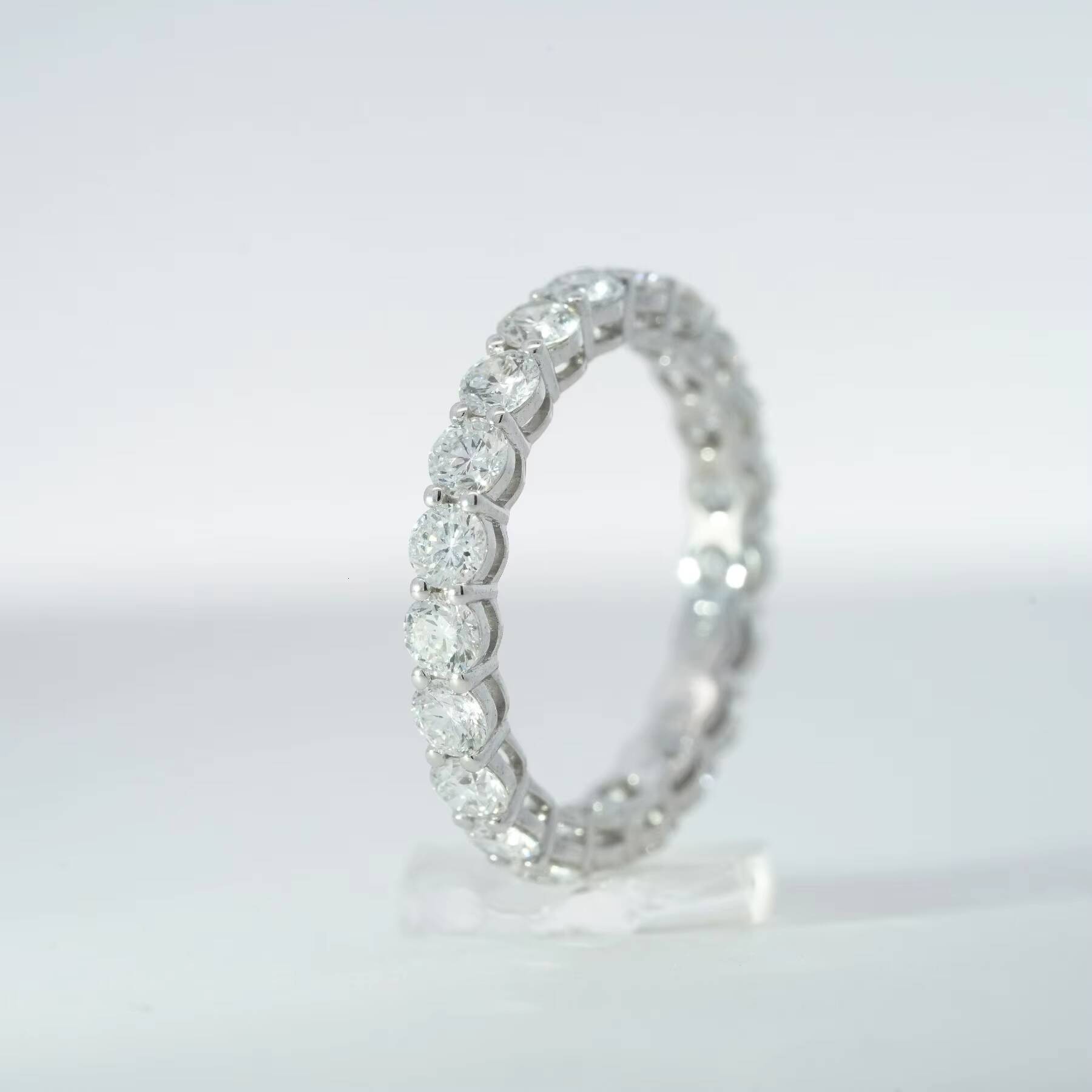 Starsgem Eternity Band Rings Ready to Ship 10K Gold Wedding Bands Diamond Ring