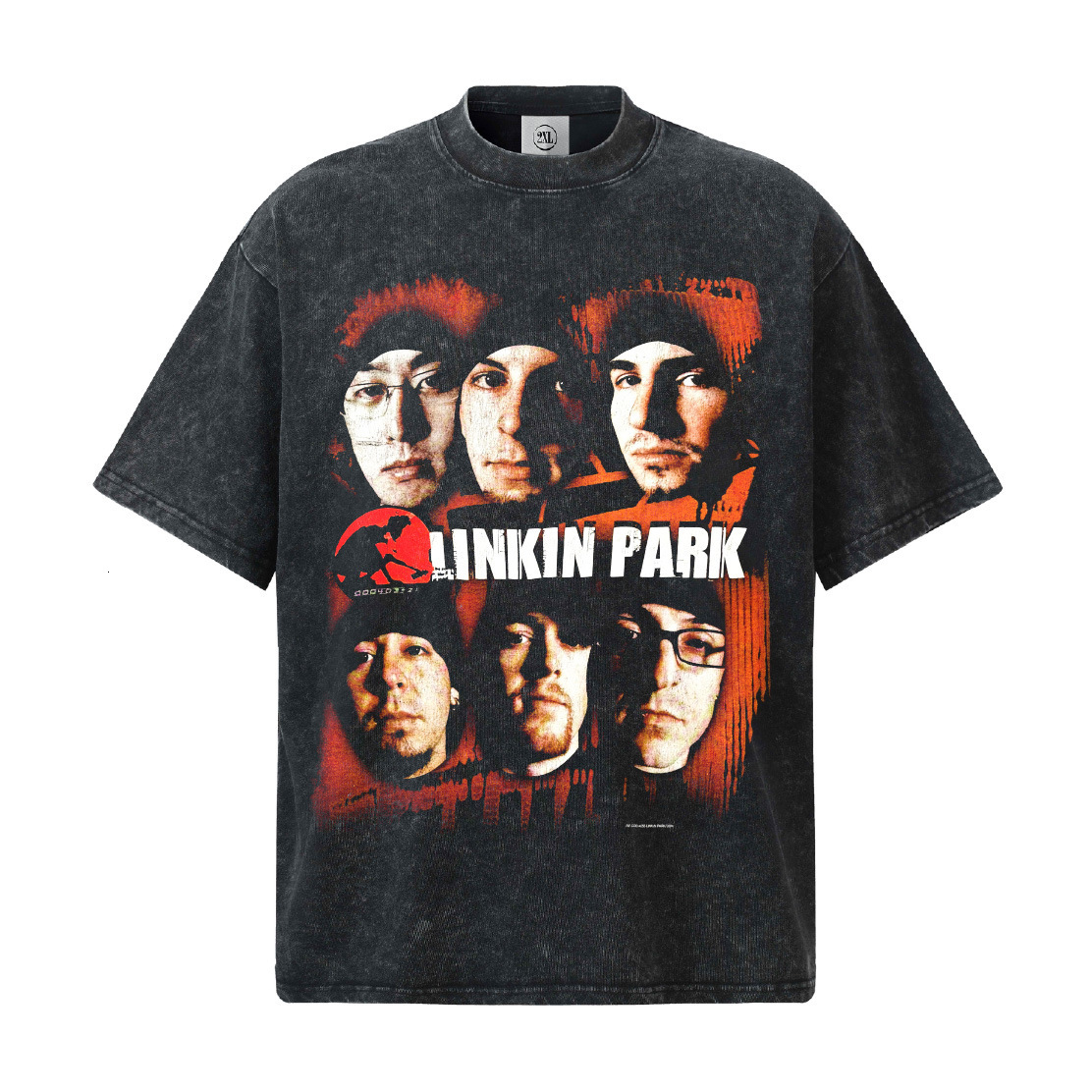 2026 washed T-Shirt Summer Linkin Park 230g Washed American Retro Drop-Shoulder Round-Neck Short Sleeve - view 6