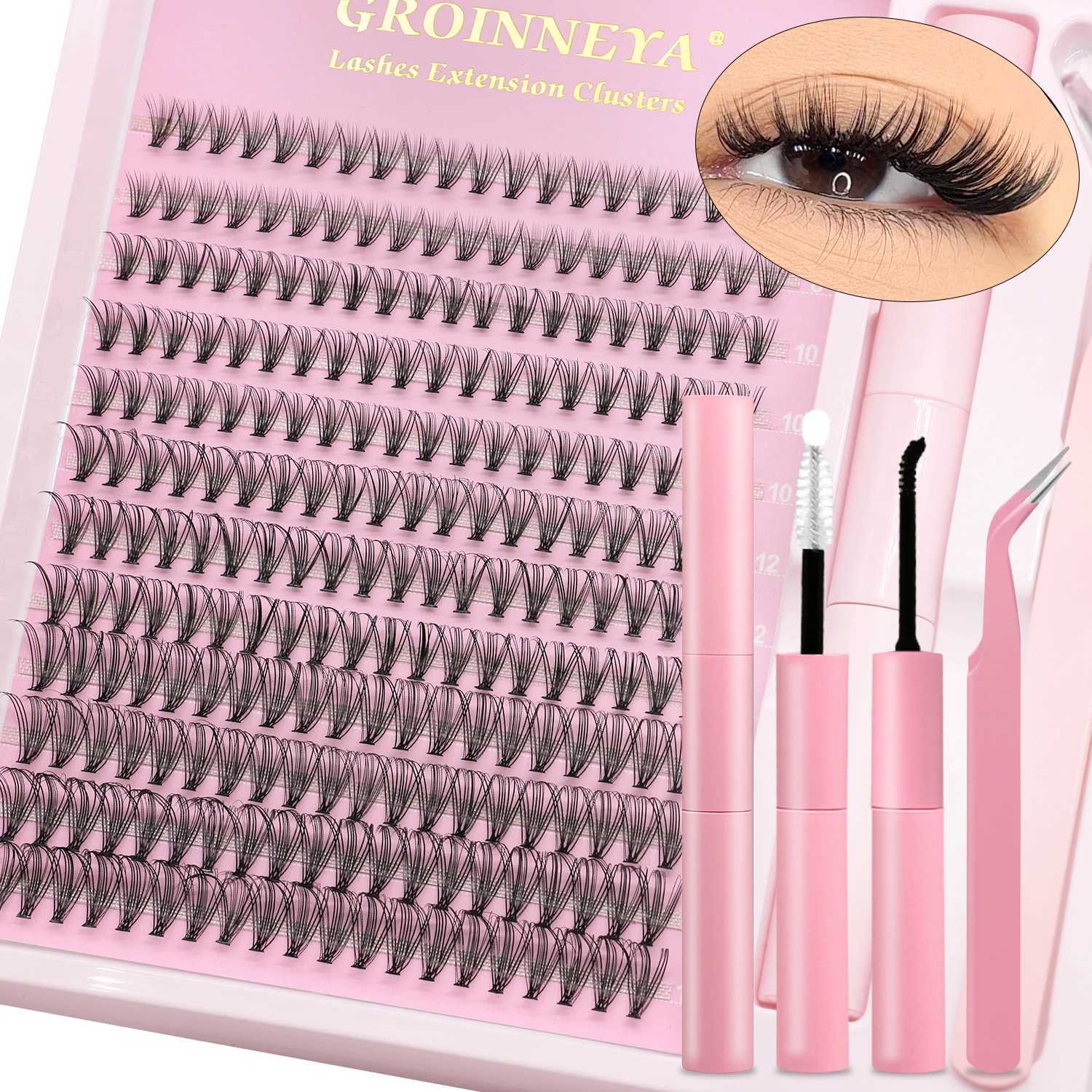 Groinneya Kit Di Estensione Ciglia Fai-Da-Te Kit Di Ciglia Voluminose Mix Curl …
