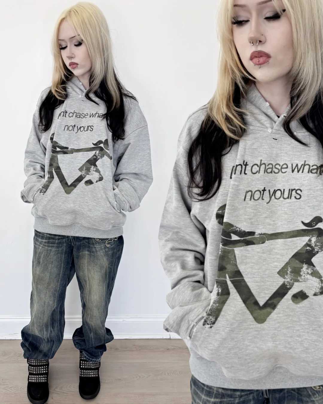 chase Y2K Gray Sport Dont Hoodie Print Sweatshirt Men Women Vintage Classic Hip Hop Streetwear Tracksuit Men Clothing Loose Top J260731 - view 4