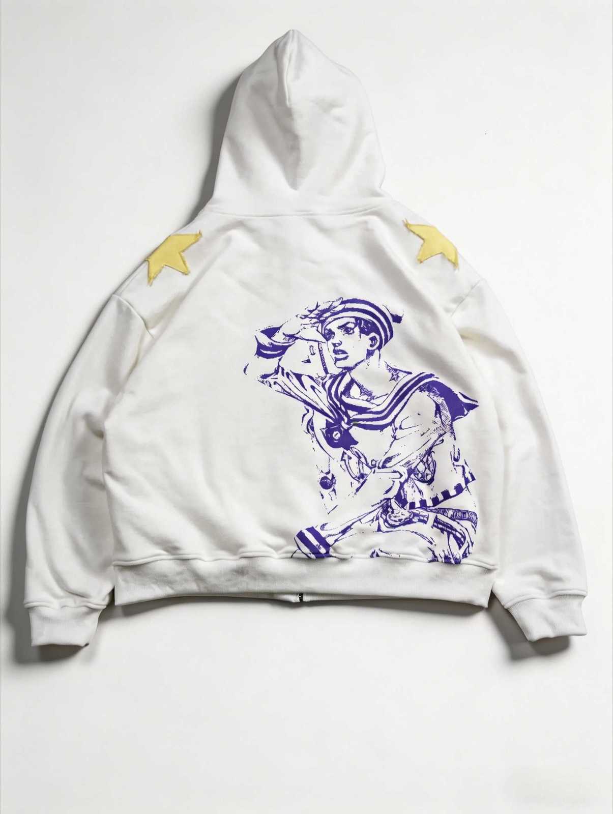Adventure Hip Bizarre Hop Jojo Star Zip Hoodies Harajuku Oversized Mens Womens Zipper Hoodie Stands Couple Y2k Street Sweatshirt J260731 - view 6