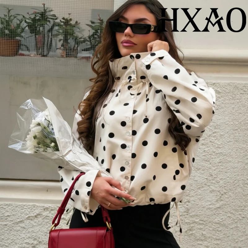 Hxao 2026 Giacca Bomber Da Donna A Pois Giacca Da Mezza Stagione Da Donna Prima…
