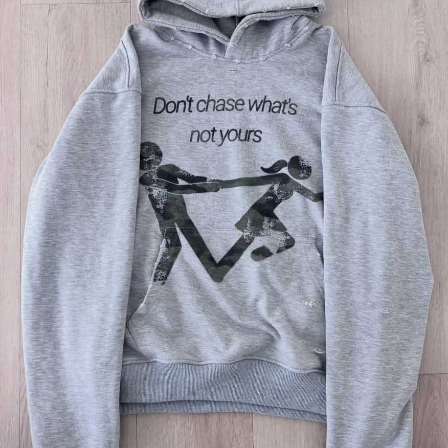 chase Y2K Gray Sport Dont Hoodie Print Sweatshirt Men Women Vintage Classic Hip Hop Streetwear Tracksuit Men Clothing Loose Top J260731 - view 6