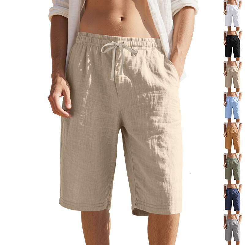 Sito Web Indipendente Pantaloncini Corti Da Uomo Traspiranti Da Spiaggia Casual Traspiranti In Tinta Unita Con Coulisse In Vita Elastica In Vita Sit-image