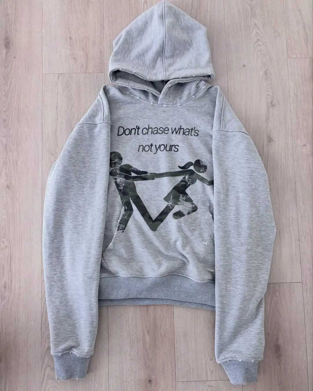 chase Y2K Gray Sport Dont Hoodie Print Sweatshirt Men Women Vintage Classic Hip Hop Streetwear Tracksuit Men Clothing Loose Top J260731 - view 3