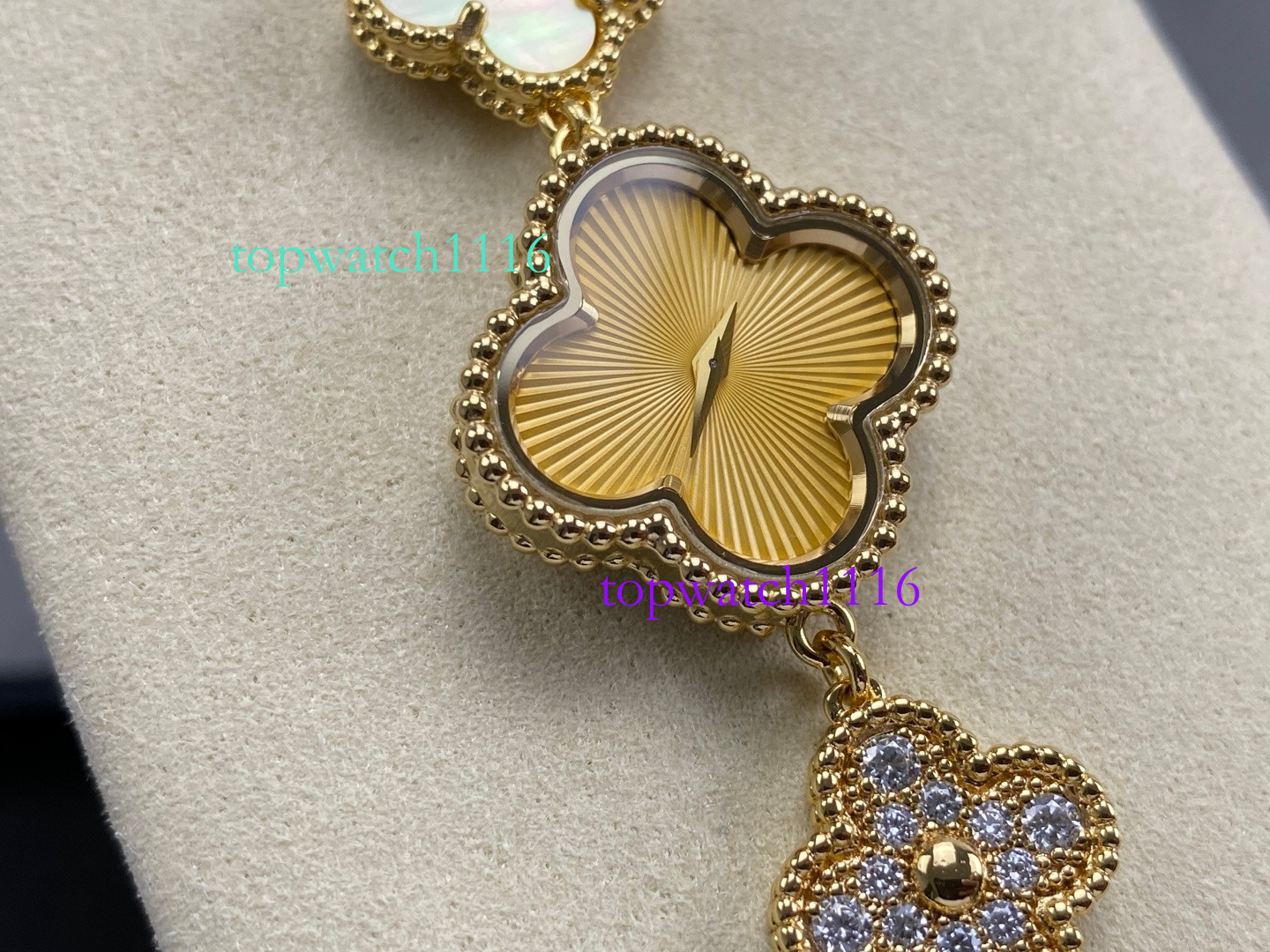 Agata Blu Designer Rosso Lusso Moda Quarzo Alhambra Signore Donna Orologio Sviz…