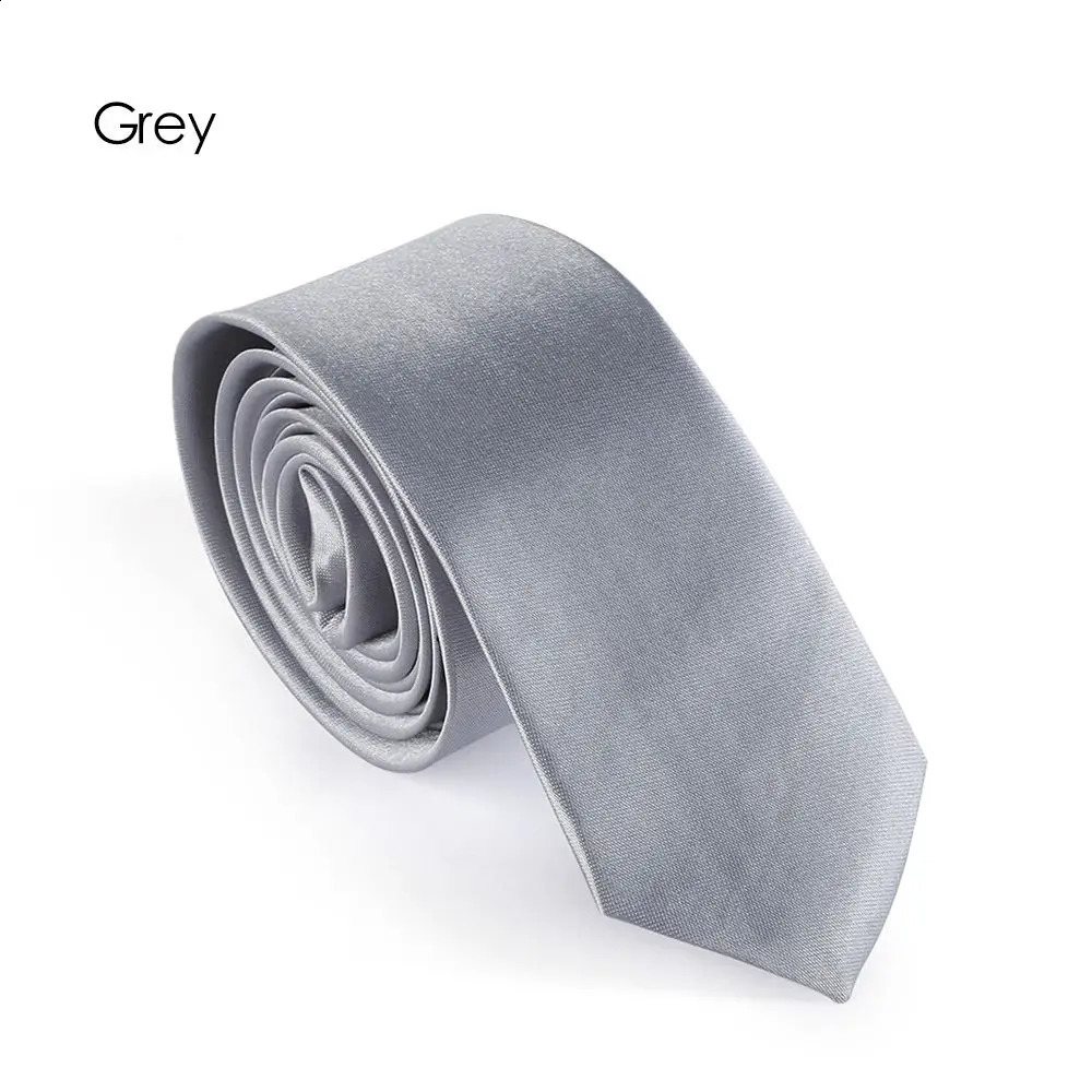 Fashion Casual Slim Plain Mens Solid Skinny Neck Party wedding Tie Silk Necktie 260727 - view 7